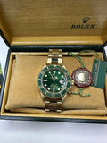 Rolex Submariner 40mm 16618 18k Yellow Gold Green Ceramic Bezel 4 116610LV Hulk