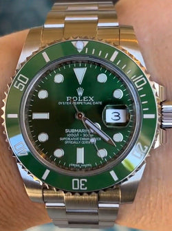 Rolex Submariner 40mm 116610 Green Ceramic Bezel Insert For 116610LV Hulk Mint