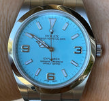 Rolex Explorer 39mm 214270 Mens or Women’s Watch Refinished Tiffany Blue Dial Mint