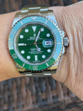 Rolex Submariner 40mm 116610 Mens Stainless Steel Watch Hulk Custom Factory Clone Green Ceramic Bezel Insert Refinished Green Dial Mint