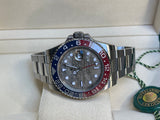 Rolex GMT-Master II 40mm Mens Watch Stainless Steel Watch Custom “Pepsi” 116719BLRO MT Factory Clone Ceramic Bezel Insert Refinished Meteorite Dial