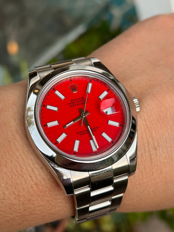 Red rolex datejust new arrivals