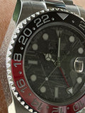 Rolex GMT Master II 40mm 116710 stainless steel watch.  Refinished meteorite dial and Custom Ceramic "Coke" Bezel Insert Mint