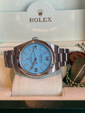 Rolex Explorer 39mm 214270 Mens or Women’s Watch Refinished Tiffany Blue Dial Mint