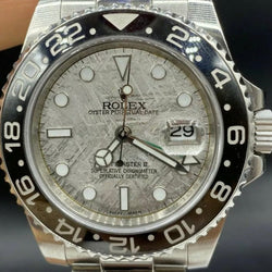 Rolex GMT Master II 116710 Mens Stainless Steel Watch Refinished Meteorite Dial Mint
