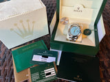 Rolex 41mm Datejust 116300 Mens Stainless Steel Watch.  Refinished Turquoise Blue Dial Mint