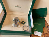 Rolex men’s stainless steel 40mm GMT Master II116710.  Custom yellow and green “Sprite”