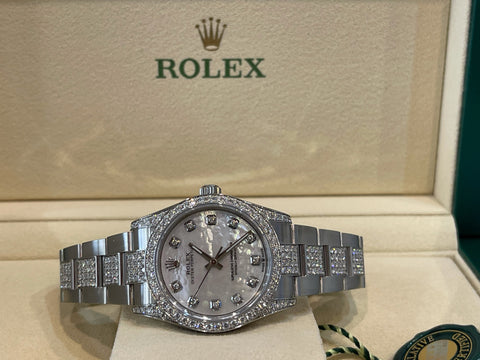 Rolex 34mm 2024 diamond bezel