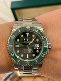 Rolex Submariner 40mm 116610LN Mens Stainless Steel Watch “Hulk” Customization Refinished Green Diamond Dial Factory Clone Green Ceramic Bezel Insert