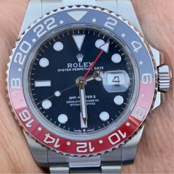 Rolex GMT Master II 116710 40mm Men’s Stainless Steel Watch Refinished Blue Dial Factory Clone Ceramic “Pepsi” Bezel Insert Mint