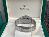 Rolex 36mm Datejust Stainless Steel 116200 Unisex Watch.  Tiffany Blue Dial and Custom Cut Tapered Baguette Diamond Bezel