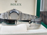 Rolex 36mm Datejust Stainless Steel 116200 Unisex Watch.  Tiffany Blue Dial and Custom Cut Tapered Baguette Diamond Bezel